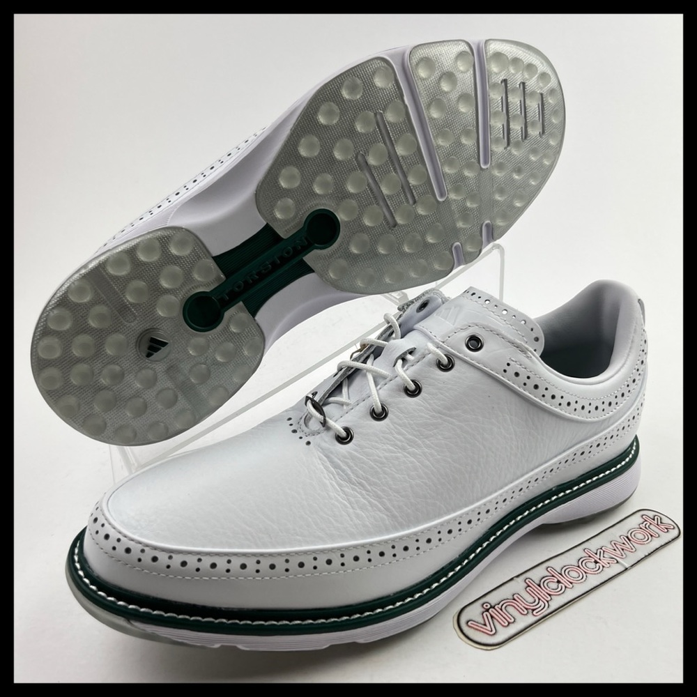 Adidas MC80 Spikeless Golf Shoes Mens Size 10 White Collegiate Green IE3526